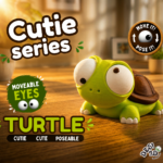 Cute Series Moveable Eyes Turtle – Adorable 3D Printed Desk Companion